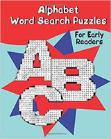 Alphabet Word Search Puzzles: For Early Readers, puzzles shaped like alphabet letters