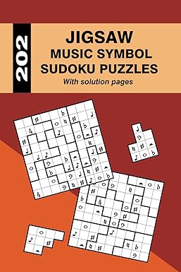 Jigsaw Music Symbol Sudoku, music notation used instead of numbers