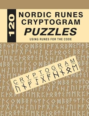 120 Nordic Runes Cryptogram Puzzles using Nordic Rune symbols for the code
